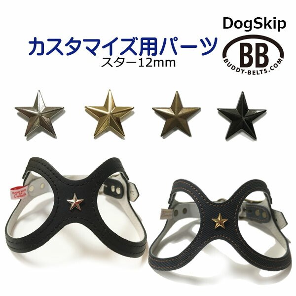 画像1: 「パーツナンバー0046 星 スター12mm」buddybelt customize buddybelts customs バディーベルト正規輸入代理店 正規店 (1)