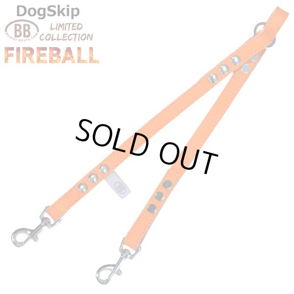 画像1: 2頭引きオールレザーカプラーSサイズ FIREBALL ファイヤーボール 小型犬 ペット レザー 本革 BUDDYBELT バディベルト 犬用 バディーベルト正規輸入代理店 正規店 (1)